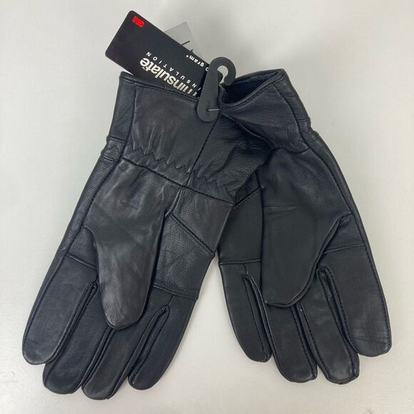 3M Thinsulate Insulation 40 Gram Men’s Black Genuine Leather Winter Gloves L/XL - Picture 2 of 7